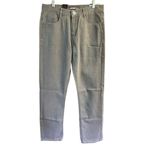 Eddie Domani Mens Straight Jeans Gray Sz 32/32 NWT - Picture 1 of 4